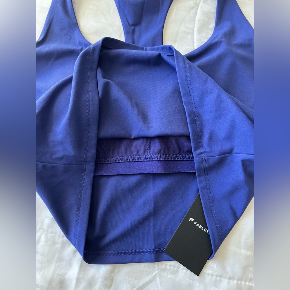 NEW - Fabletics Anywhere Built-In-Bra Tank in Nightfall Blue - Picture 10 of 13